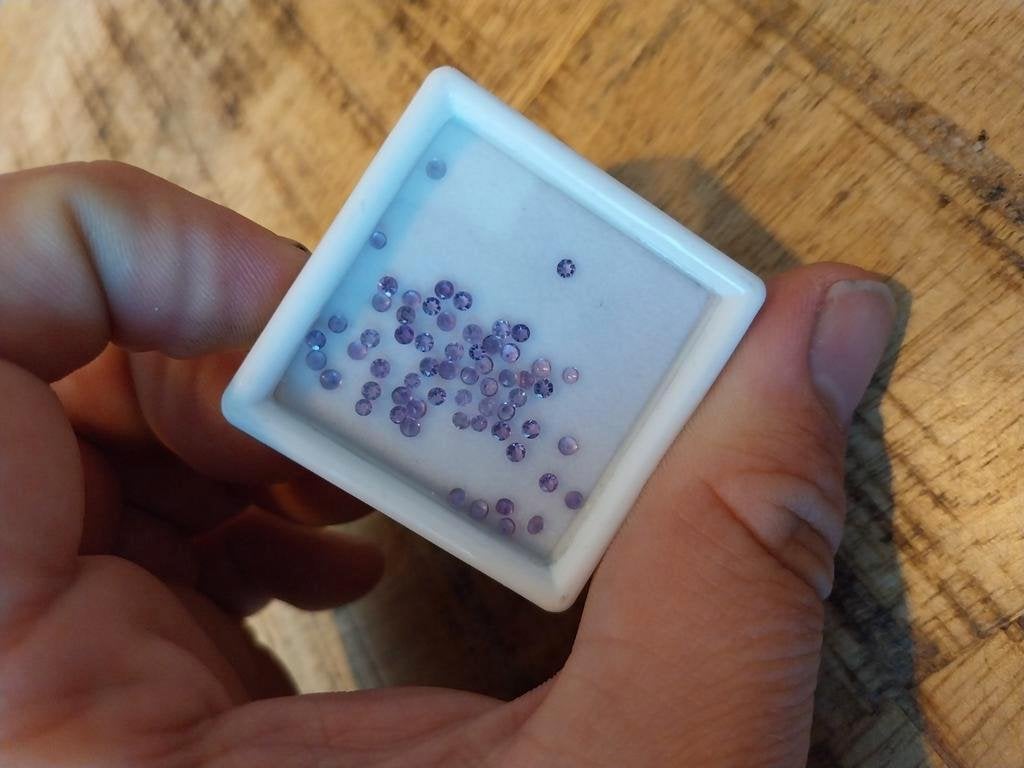 2mm hand geslepen amethist, Ophalen of Verzenden, Nieuw
