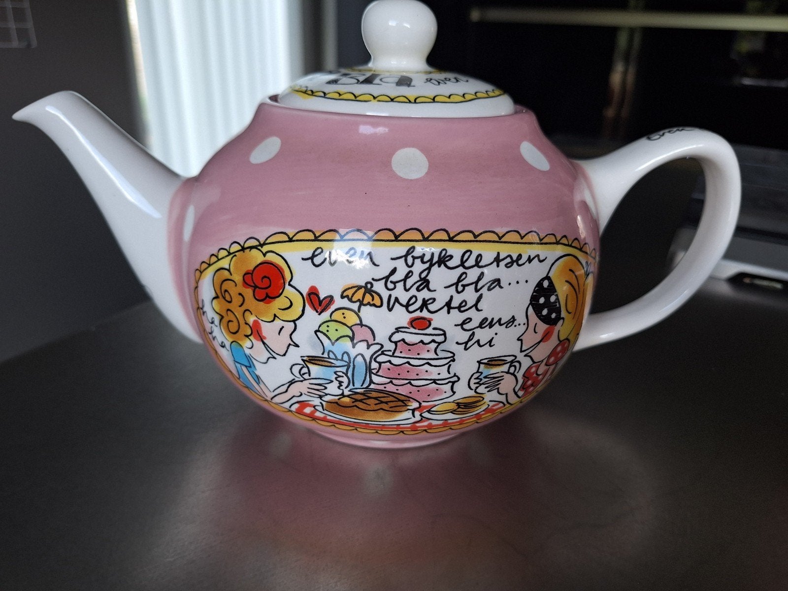 Blond Amsterdam theepot en warmhoudschaal, Antiek en Kunst, Ophalen