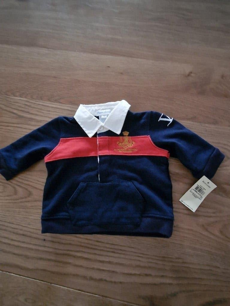 Stoere Ralph Lauren Rugby Sweater 68/74, Nieuw !, Truitje of Vestje, Nieuw, Ophalen of Verzenden, Jongetje