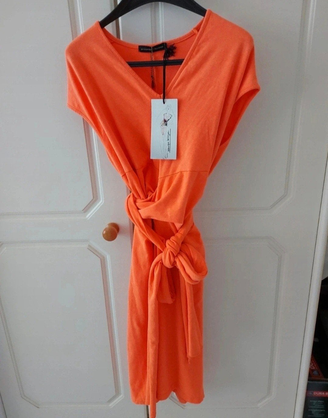 Monique Collignon Oranje Jurk  #wk #oranje Nieuw met kaartje, Maat 38/40 (M), Nieuw, Oranje, Ophalen of Verzenden