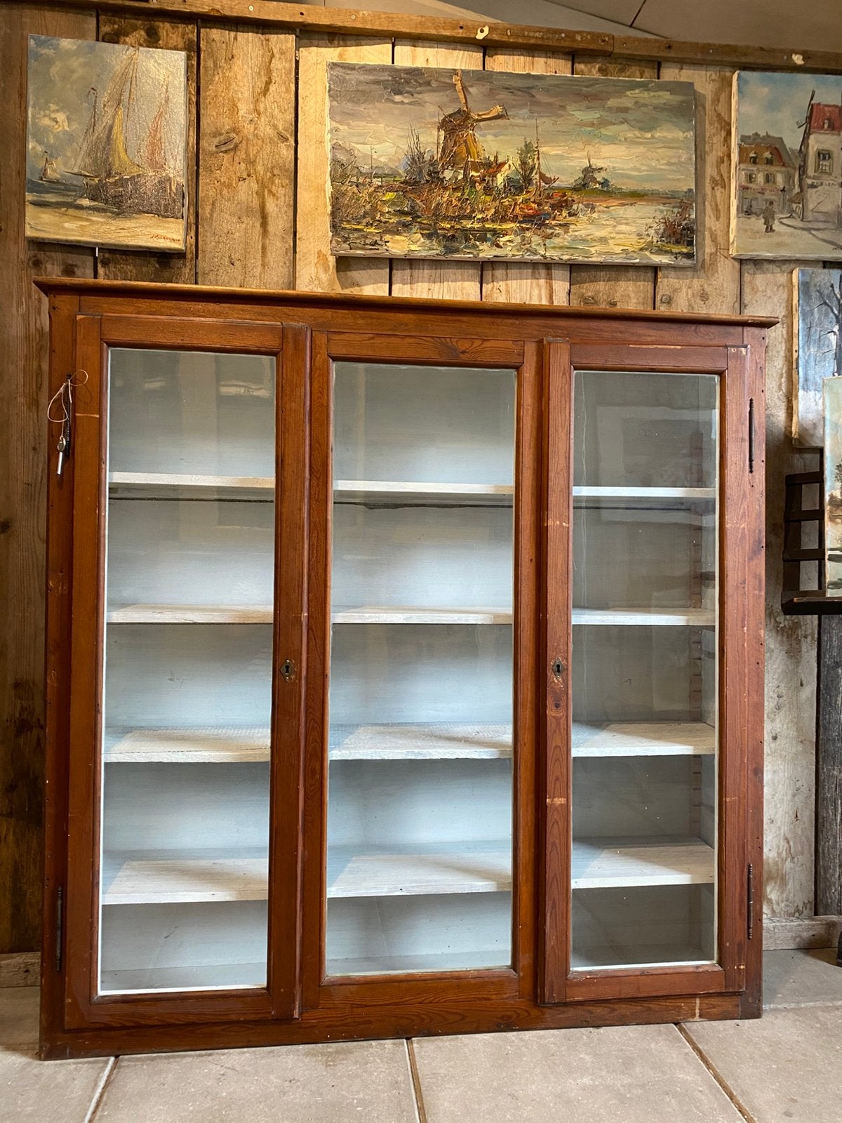 Ondiepe Franse vitrine opzetkast vitrinekast hangvitrine