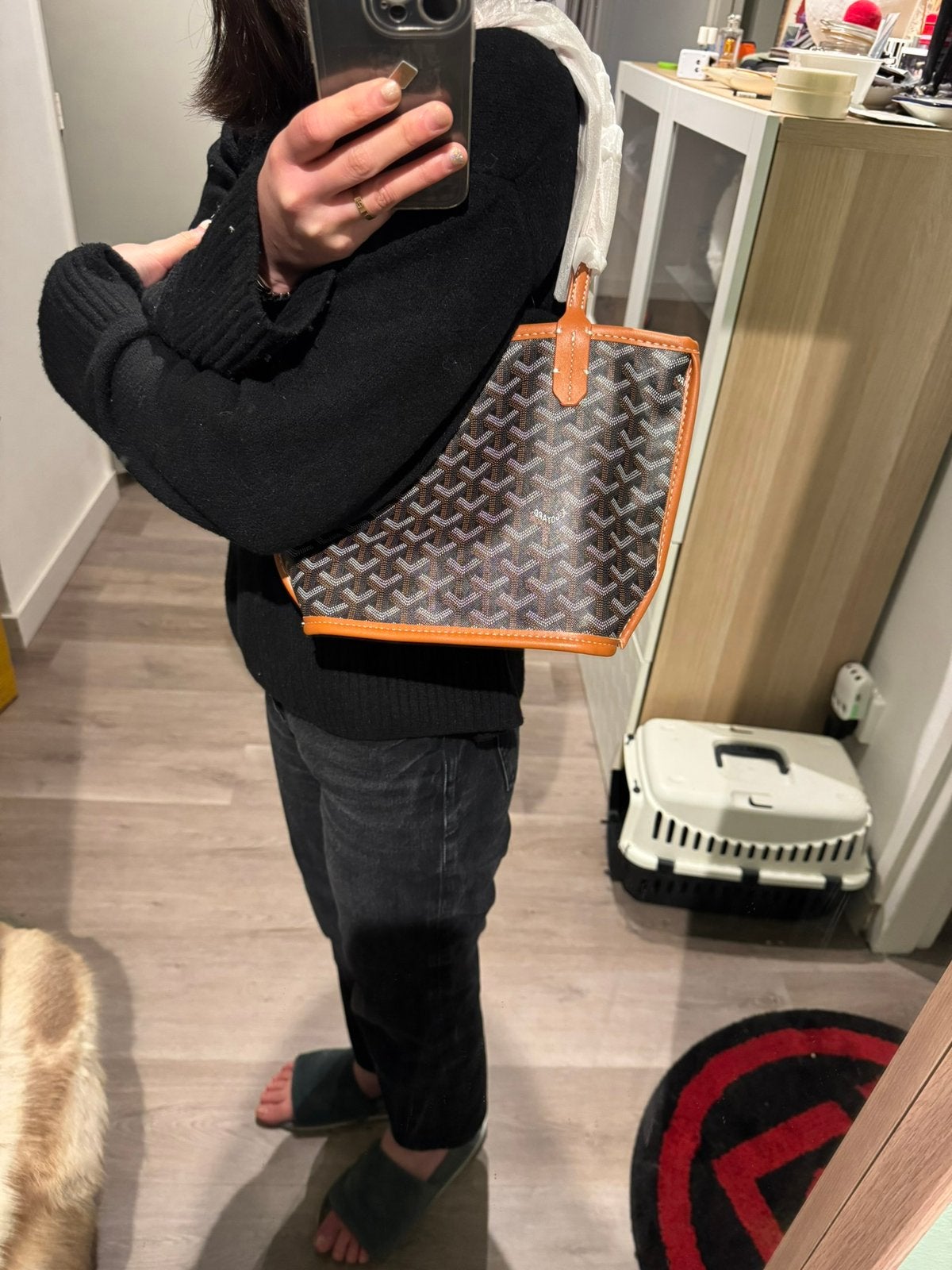 Goyard Bag Brown Mini Tote Bag, Ophalen of Verzenden, Nieuw, Bruin, Shopper