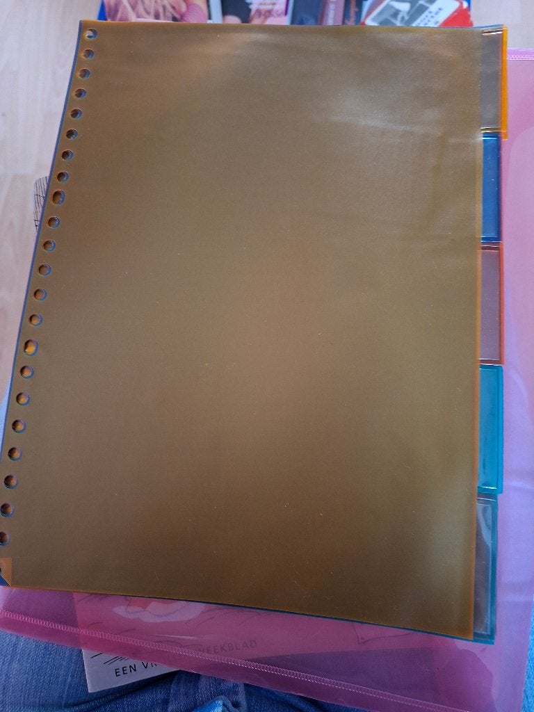 stapeltje tabbladen in mapje, nieuw en gebruikt, Diversen, Schrijfwaren, Ophalen of Verzenden, Zo goed als nieuw