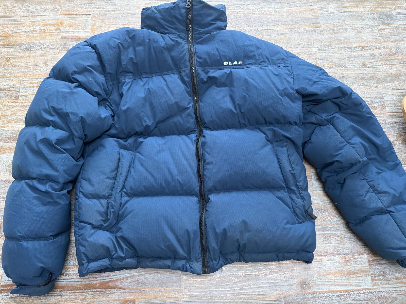 Olaf Puffer Jacket - Donkerblauwe Winterjas Maat M, Ophalen of Verzenden, Zo goed als nieuw, Maat 38/40 (M), Blauw