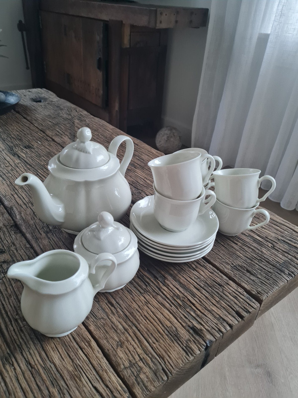 Elfenbein uni Weiden Bavaria servies, Huis en Inrichting, Ophalen, Zo goed als nieuw, Porselein, Overige stijlen