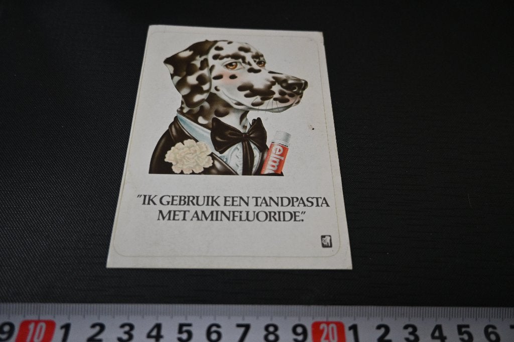 sticker ELMEX ik gebruik een tandpasta met aminfluoride, Verzamelen, Ophalen of Verzenden, Zo goed als nieuw