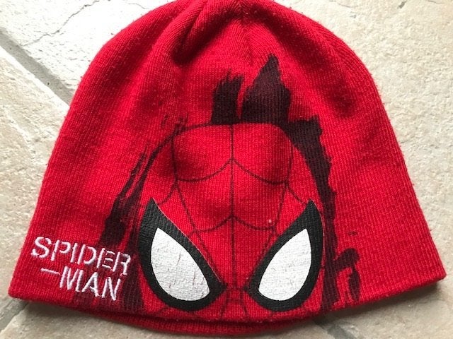 Spiderman muts maat 54/56, Kinderen en Baby's, Gebruikt, Jongen of Meisje, Ophalen of Verzenden, 104 of kleiner