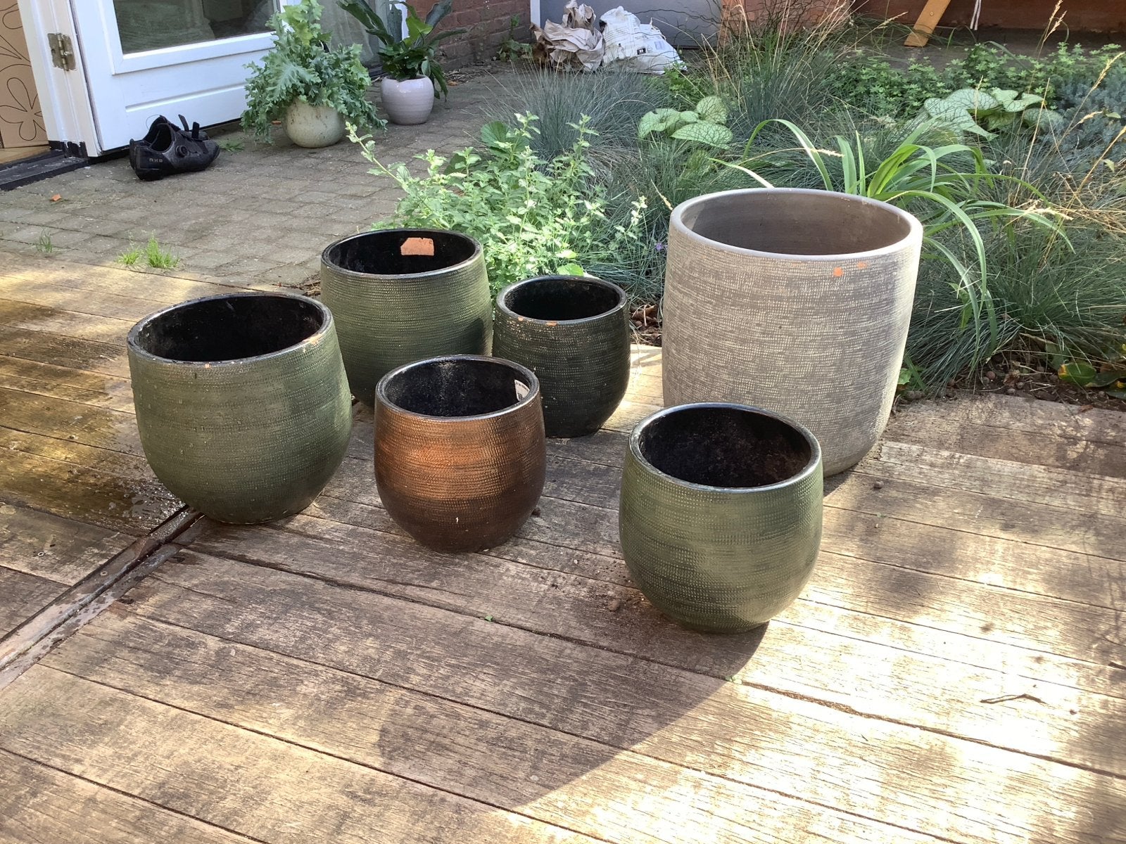 Aardewerken bloempotten (1 euro per stuk!), Tuin en Terras, Gebruikt, Rond, Binnen, Minder dan 40 cm