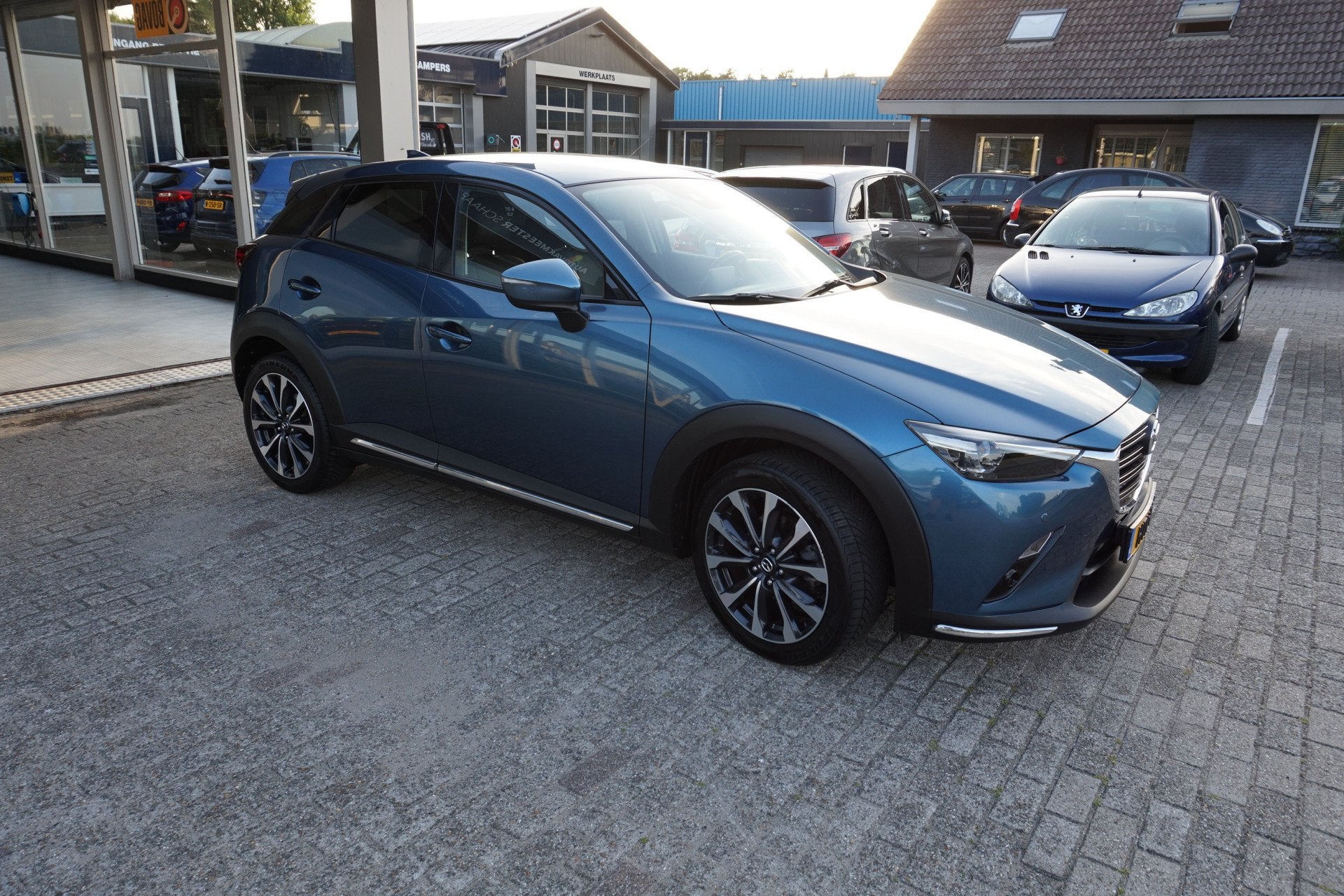 Mazda CX-3 2.0 SkyActiv-G 120 TS ,106dkm Incl 12 mnd bovag g, 4 cilinders, Blauw, Leder en Stof, 122 pk