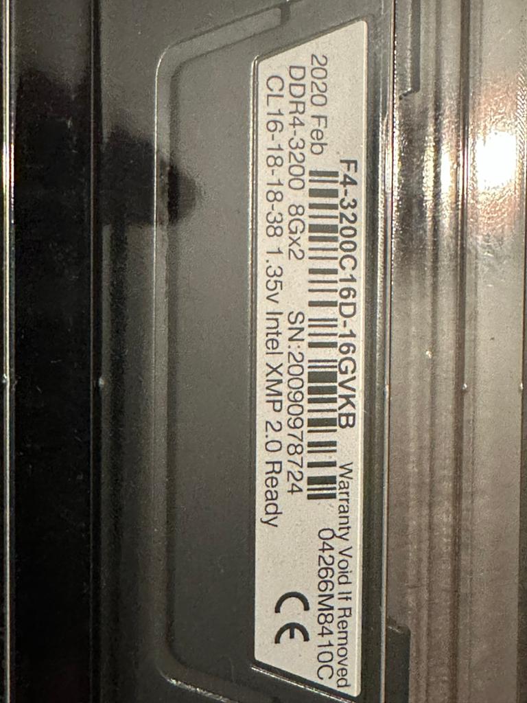 Ripjaws ddr4-3200 2x8 gb RAM, Computers en Software, RAM geheugen, Ophalen, DDR4, Zo goed als nieuw, Desktop