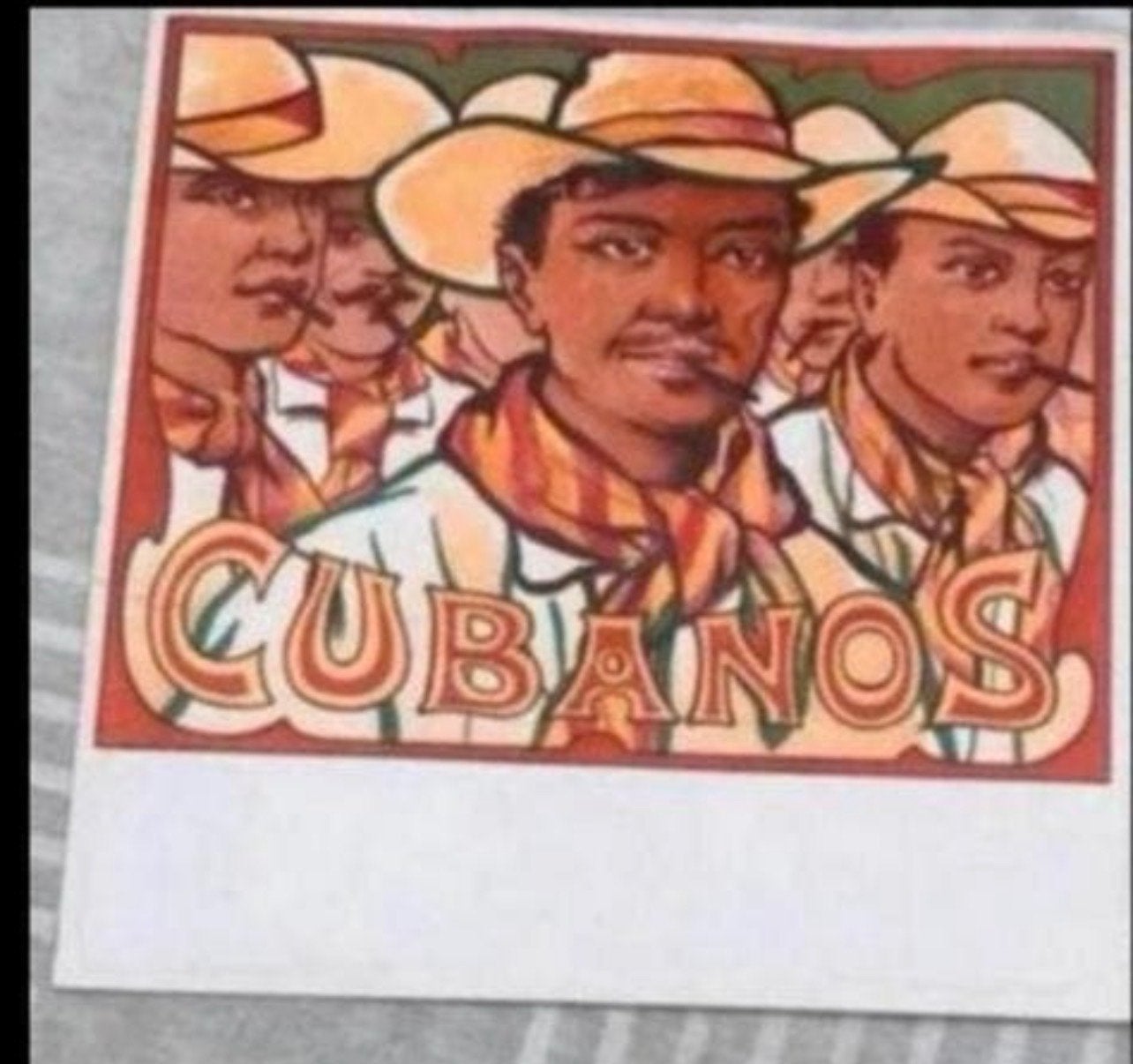 Oud reclame plaatje Cubanos sigaren, Ophalen of Verzenden, Gebruikt, Reclamebord