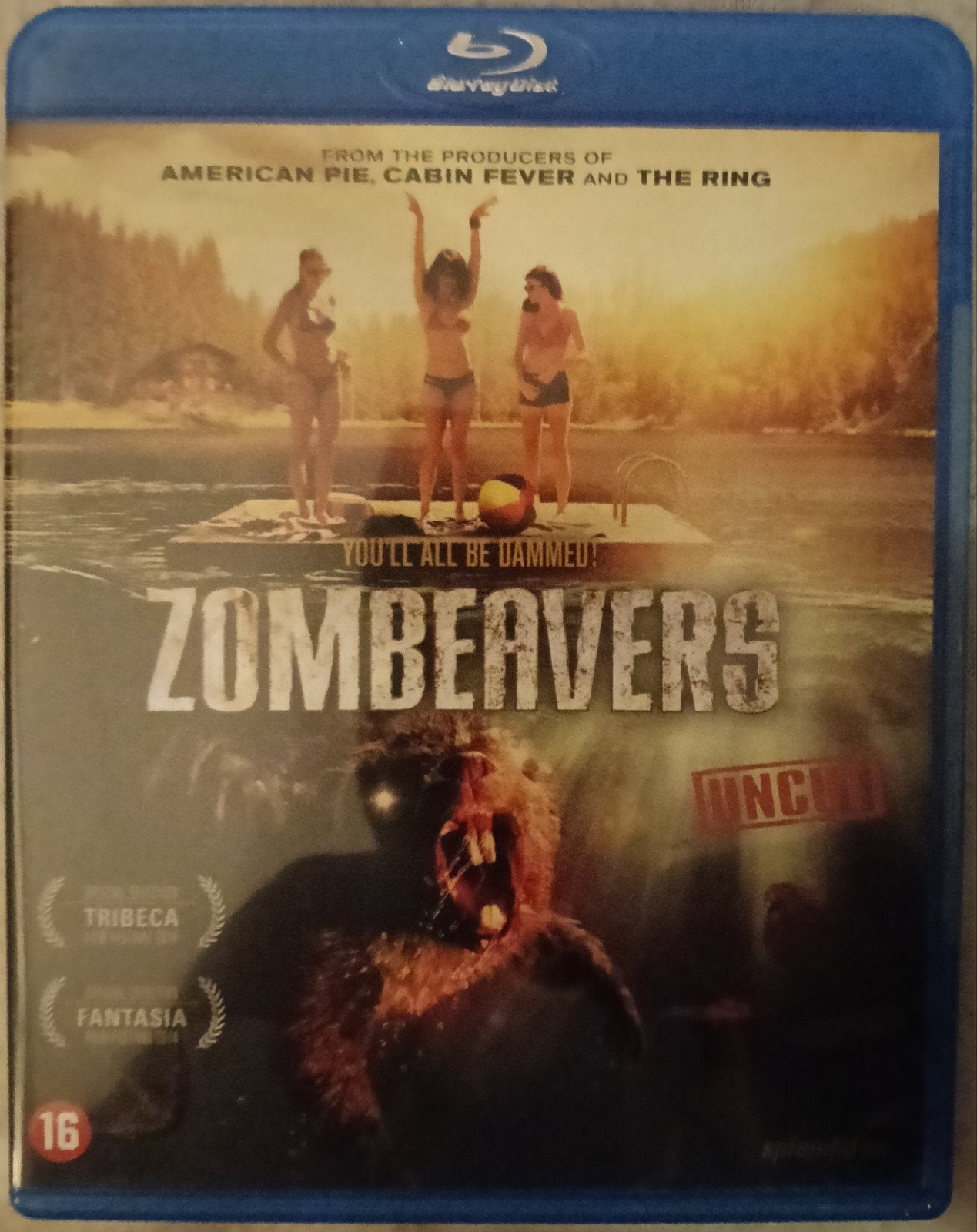 Zombeavers bluray, Ophalen of Verzenden, Zo goed als nieuw, Horror