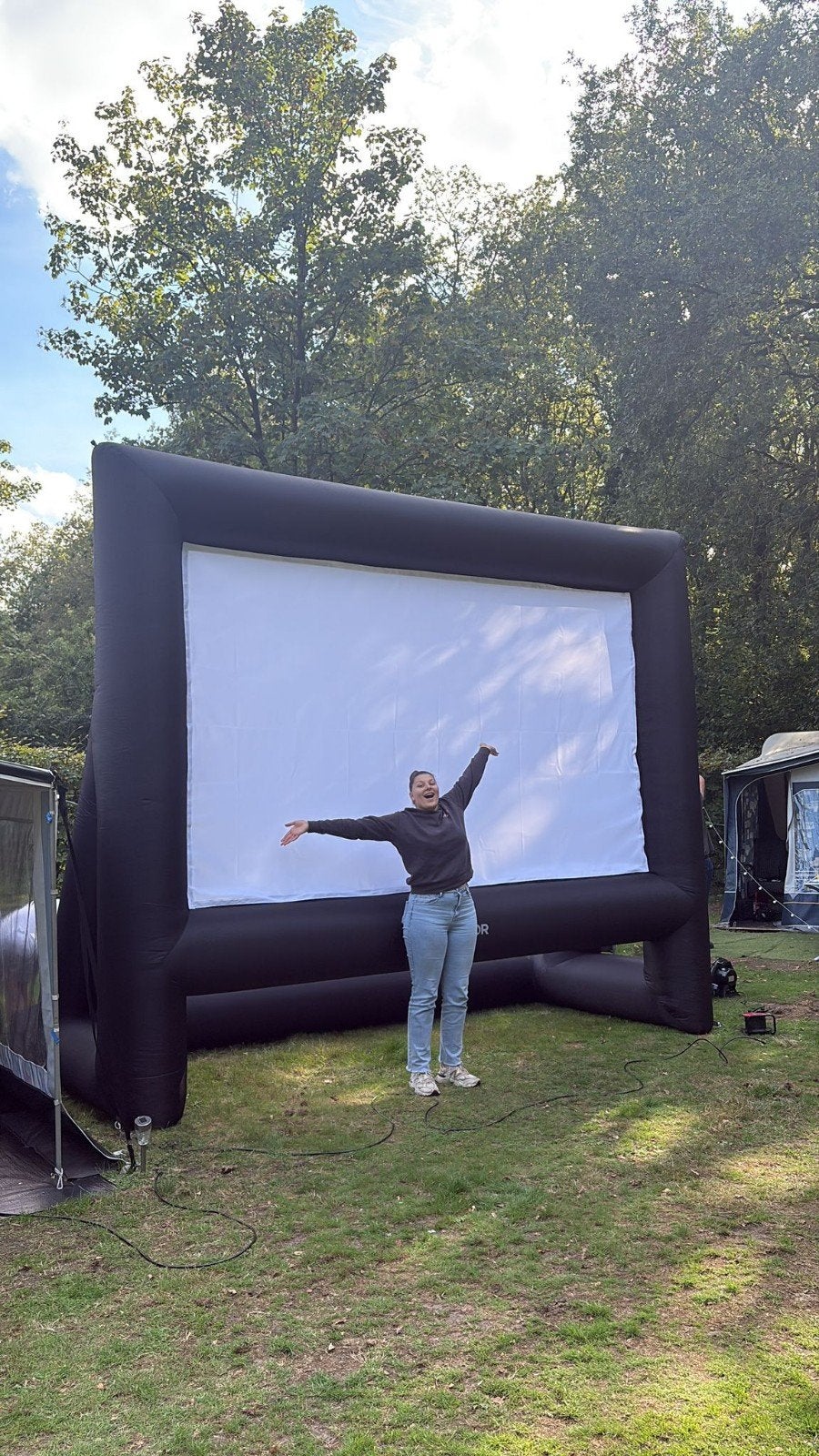 Opblaasbaar Bioscoopscherm en Beamer te Huur, Ophalen, Gebruikt, DLP, Full HD (1080)