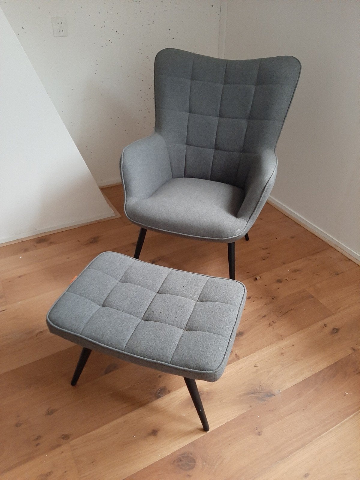 Fauteuil, stoel, plus hocker (nieuw) moods collection, Huis en Inrichting, Stoelen, Nieuw, Ophalen of Verzenden, Modern tijdloos