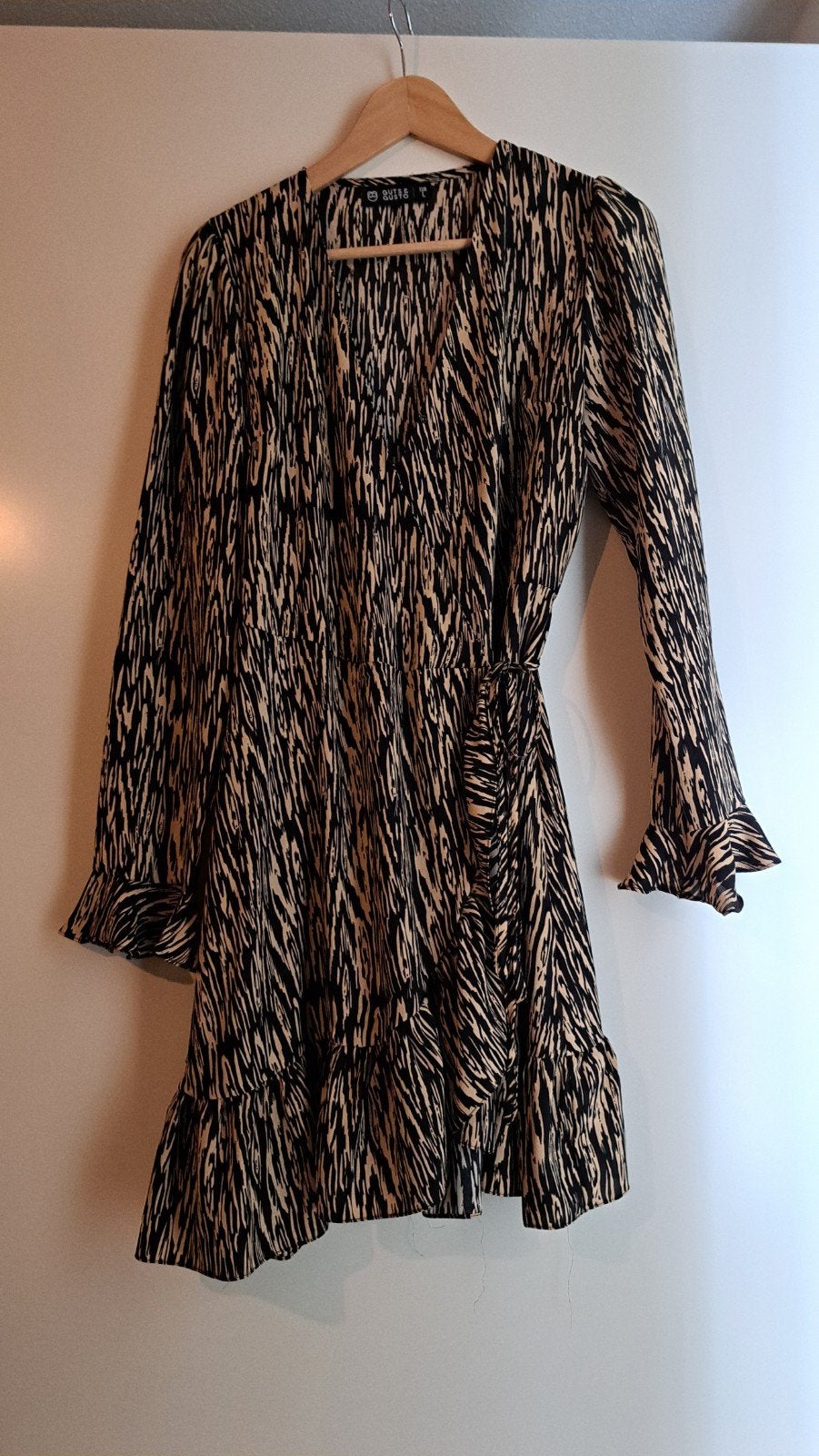 Guts & Gusto wikkeljurk met zebraprint, Guts & Gusto, Zwart, Maat 42/44 (L), Ophalen of Verzenden