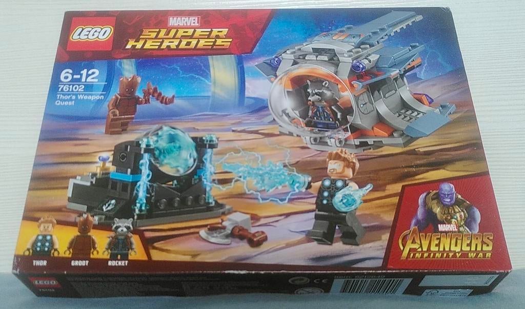 Nieuw: 76102 Thor superheroes met Groot en Rocket, Inclusief minifiguren, Marvel, Lego, Nieuw