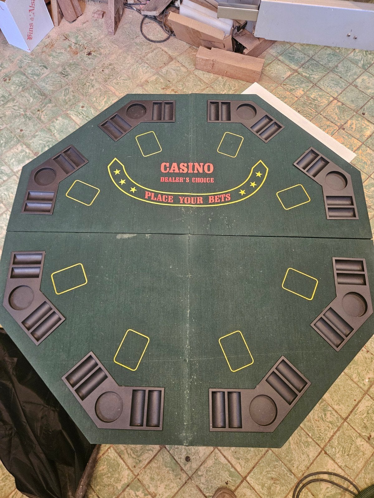 Opvouwbare Casino Pokertafel met Draagtas, Ophalen, Gebruikt, Vijf spelers of meer, Onbekend