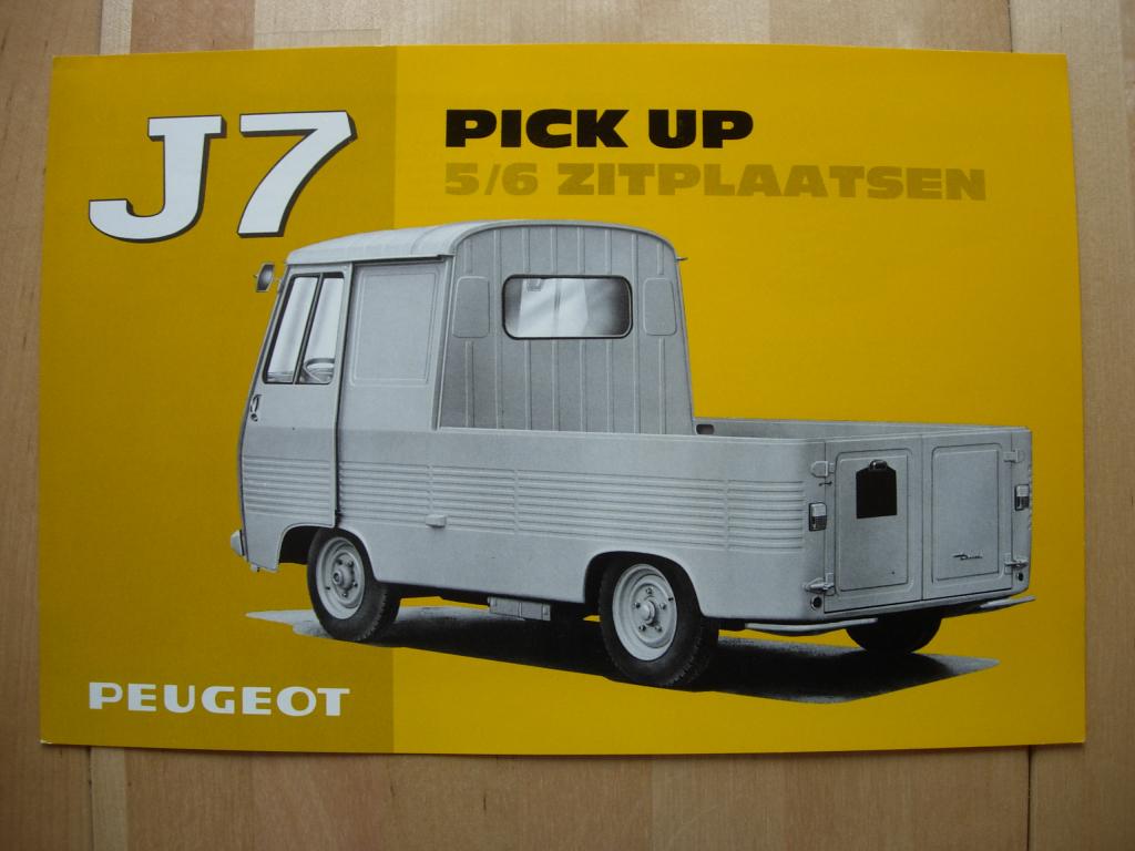 Peugeot J7 Pick Up Brochure 1967, Ophalen of Verzenden, Zo goed als nieuw, Peugeot, Peugeot