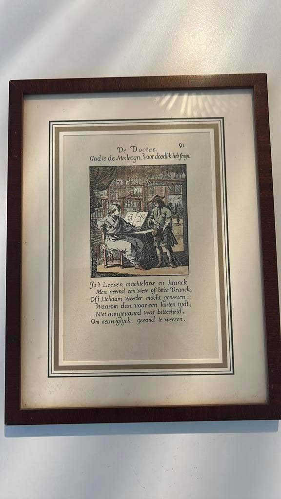 Oude prent de dokter, Ophalen