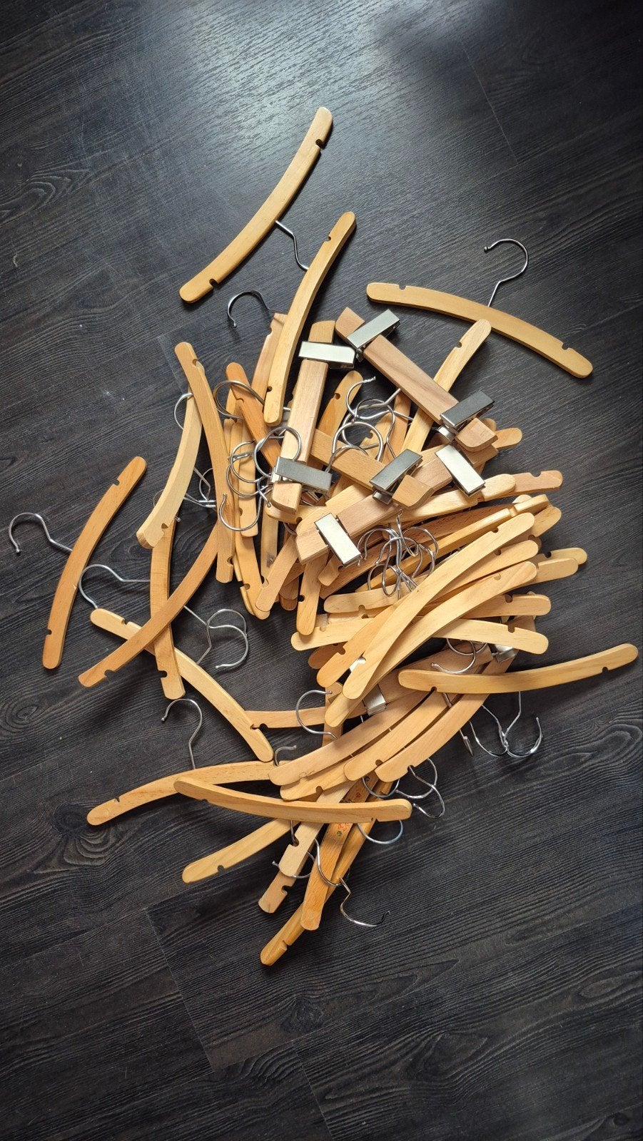 Houten kledinghangers met klemmen - Diverse maten, Ophalen of Verzenden