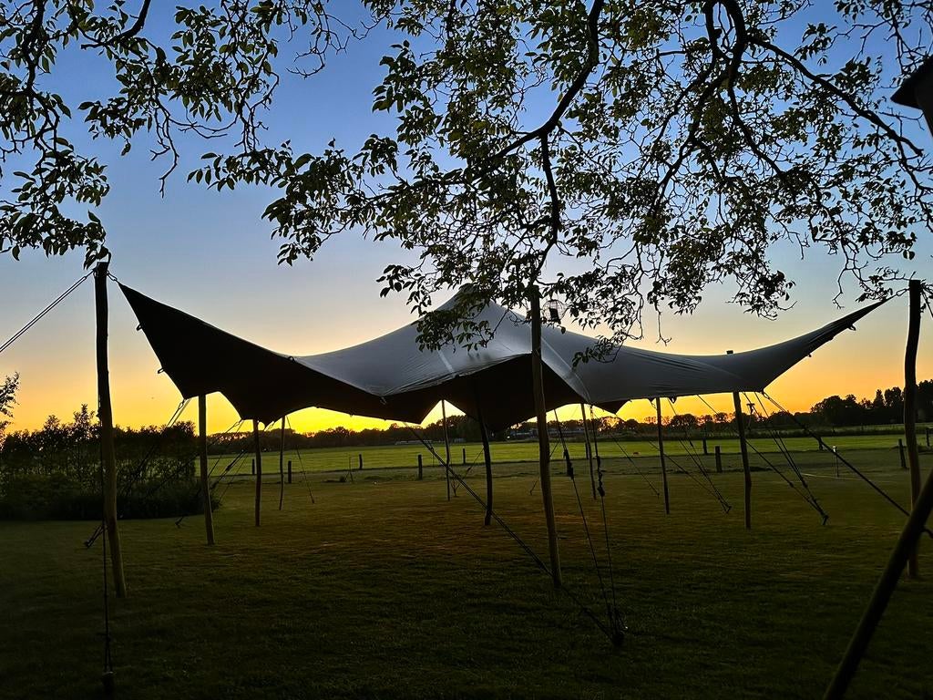 Stretch tent huren in achterhoek, Ophalen, Zo goed als nieuw