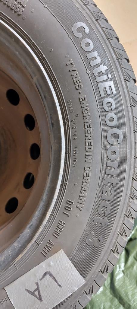 4 continental eco contact-3 banden en velgen, Ophalen