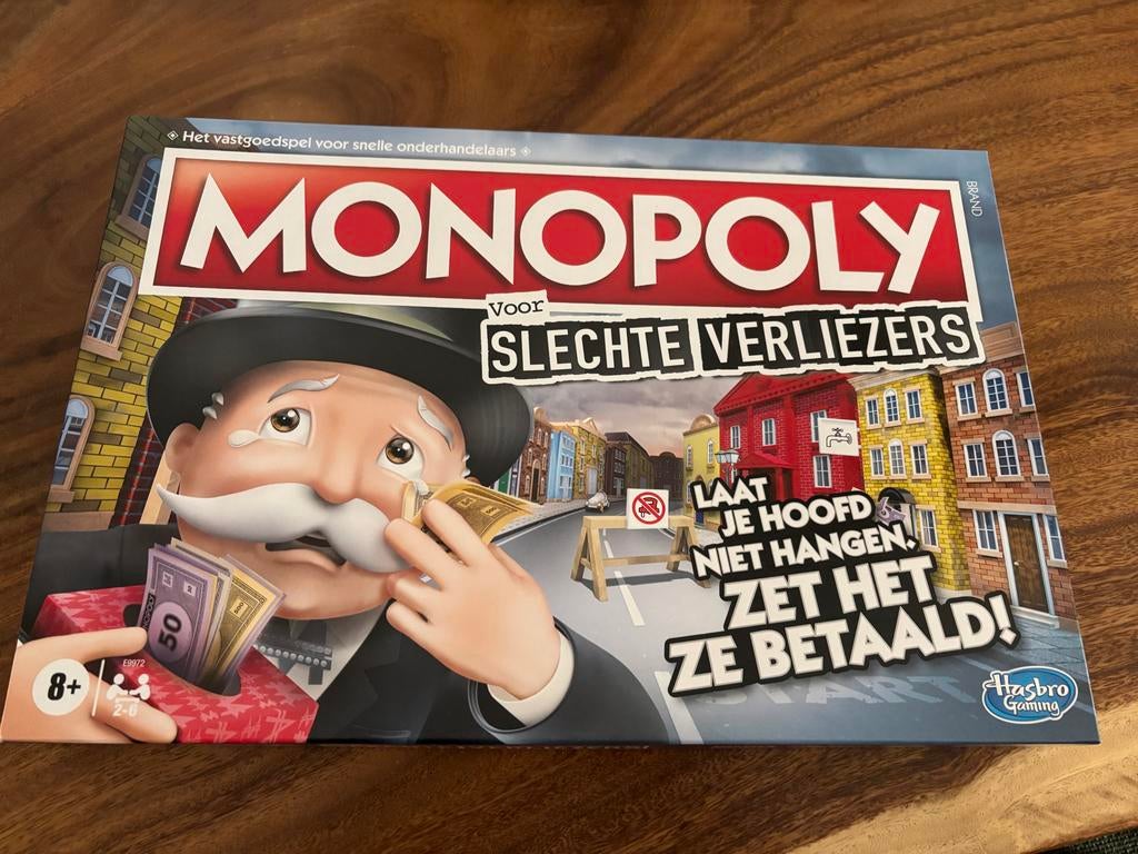 Monopoly Slechte verliezers editie Nieuw, Hobby en Vrije tijd, Gezelschapsspellen | Bordspellen, Ophalen of Verzenden, Nieuw