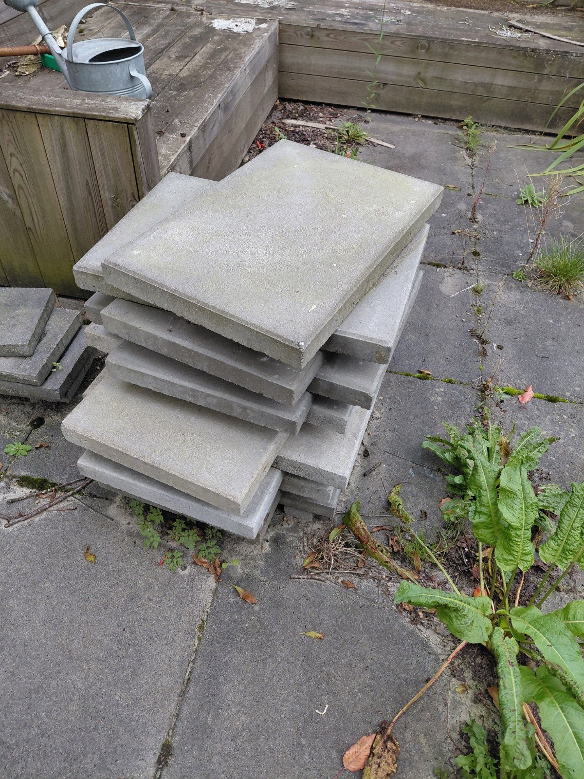 Betonnen terrastegels 60x40x4.5 cm gratis op te halen., Gebruikt, Ophalen of Verzenden, Minder dan 5 m², Beton