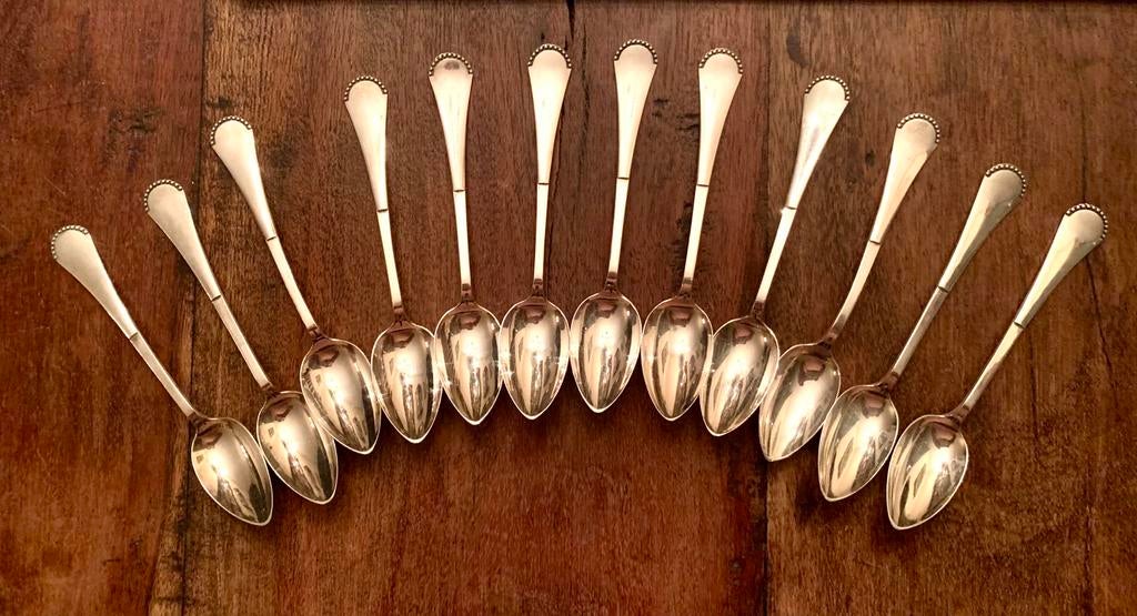 Set van 11 Hollands zilveren lepeltjes., Antiek en Kunst, Ophalen of Verzenden, Zilver