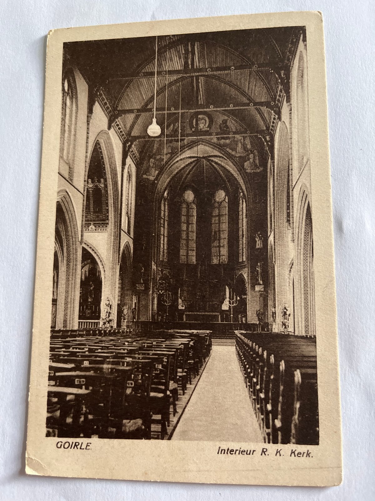 Ansichtkaart Goirle - Interieur R.K. Kerk, Verzamelen, Verzenden, Voor 1920, Ongelopen, Noord-Brabant