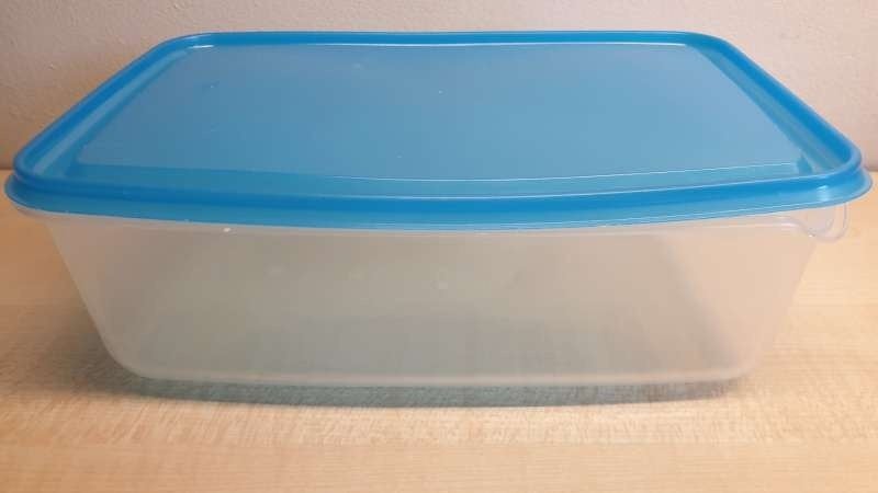 Foodcontainer IKEA 23,5 x 15,5 x 7,5cm, vaatwasser, micro ok, Ophalen of Verzenden, Gebruikt, Blauw, Overige typen