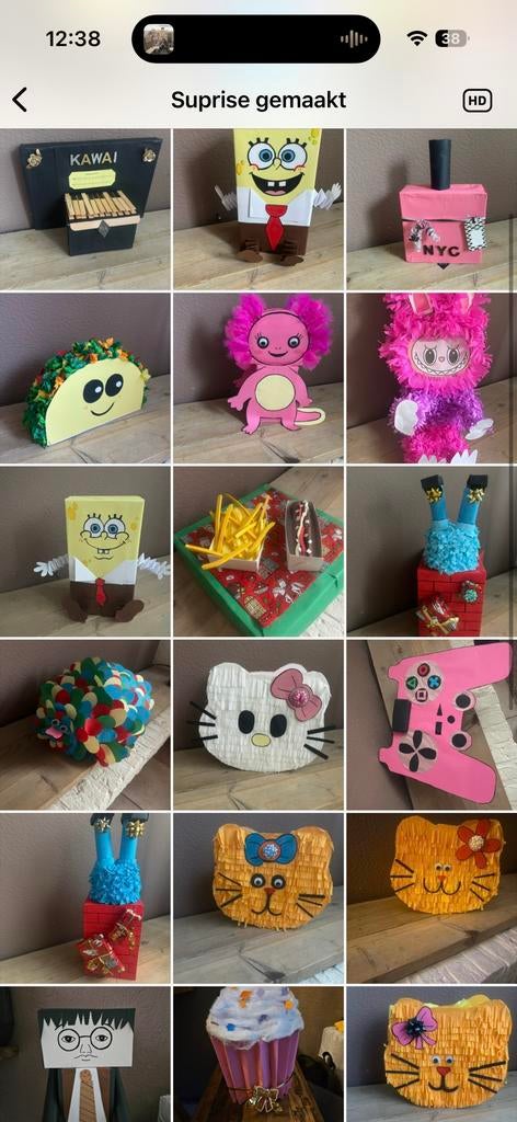 Unieke handgemaakte piñata's voor elk feest!, Ophalen of Verzenden, Nieuw, Feestartikel, Verjaardag