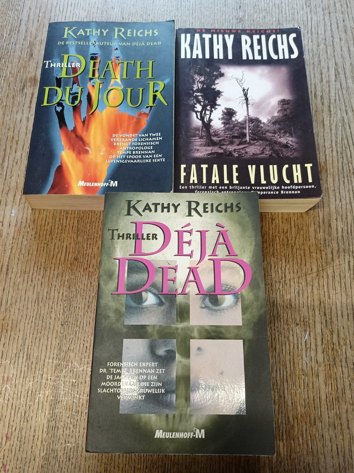 3 thrillers Kathy Reichs: Death du Jour, Fatale Vlucht, D, Ophalen of Verzenden, Gelezen, Kathy Reichs, Nederland