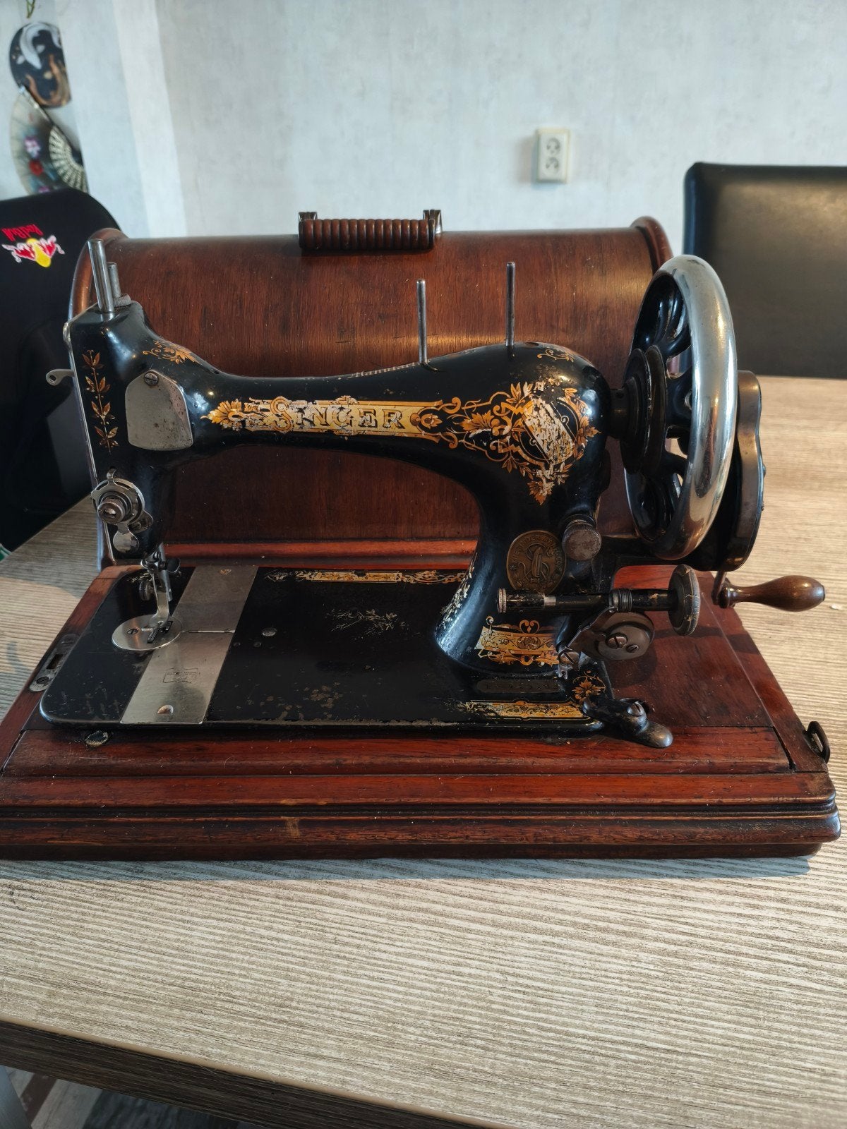 Antieke Singer Naaimachine uit 1897 - Compleet met spoeltjes, Ophalen of Verzenden