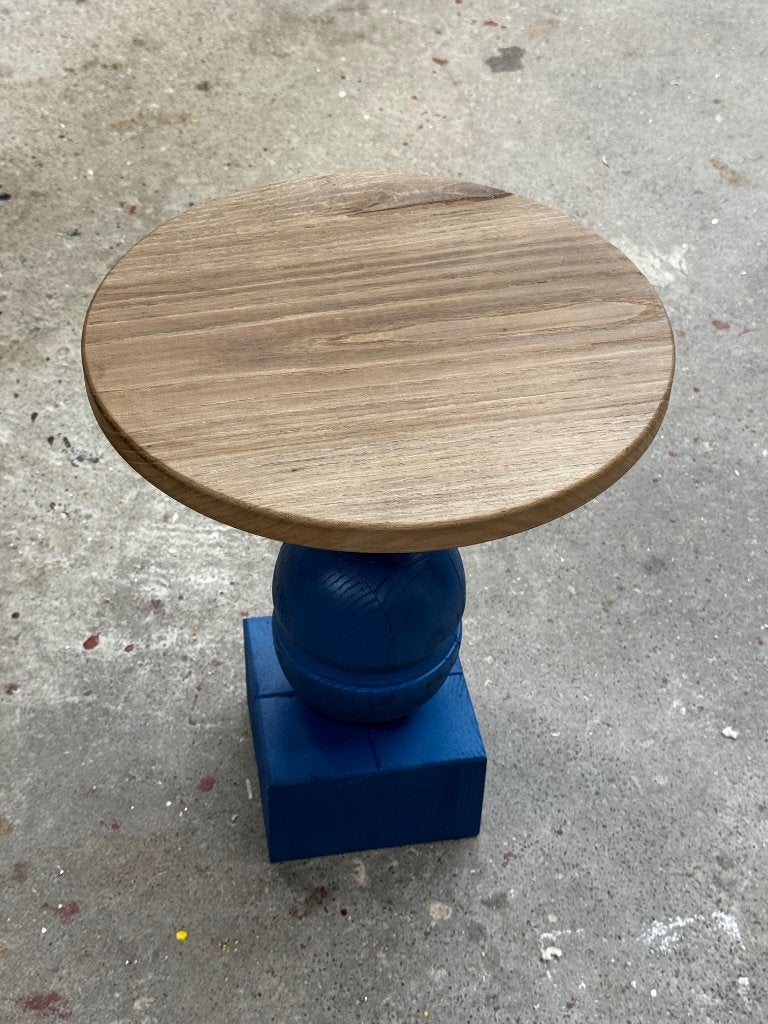Bijzettafel eiken NIEUW, Huis en Inrichting, Tafels | Bijzettafels, Ophalen, Minder dan 45 cm, Minder dan 55 cm, Rond