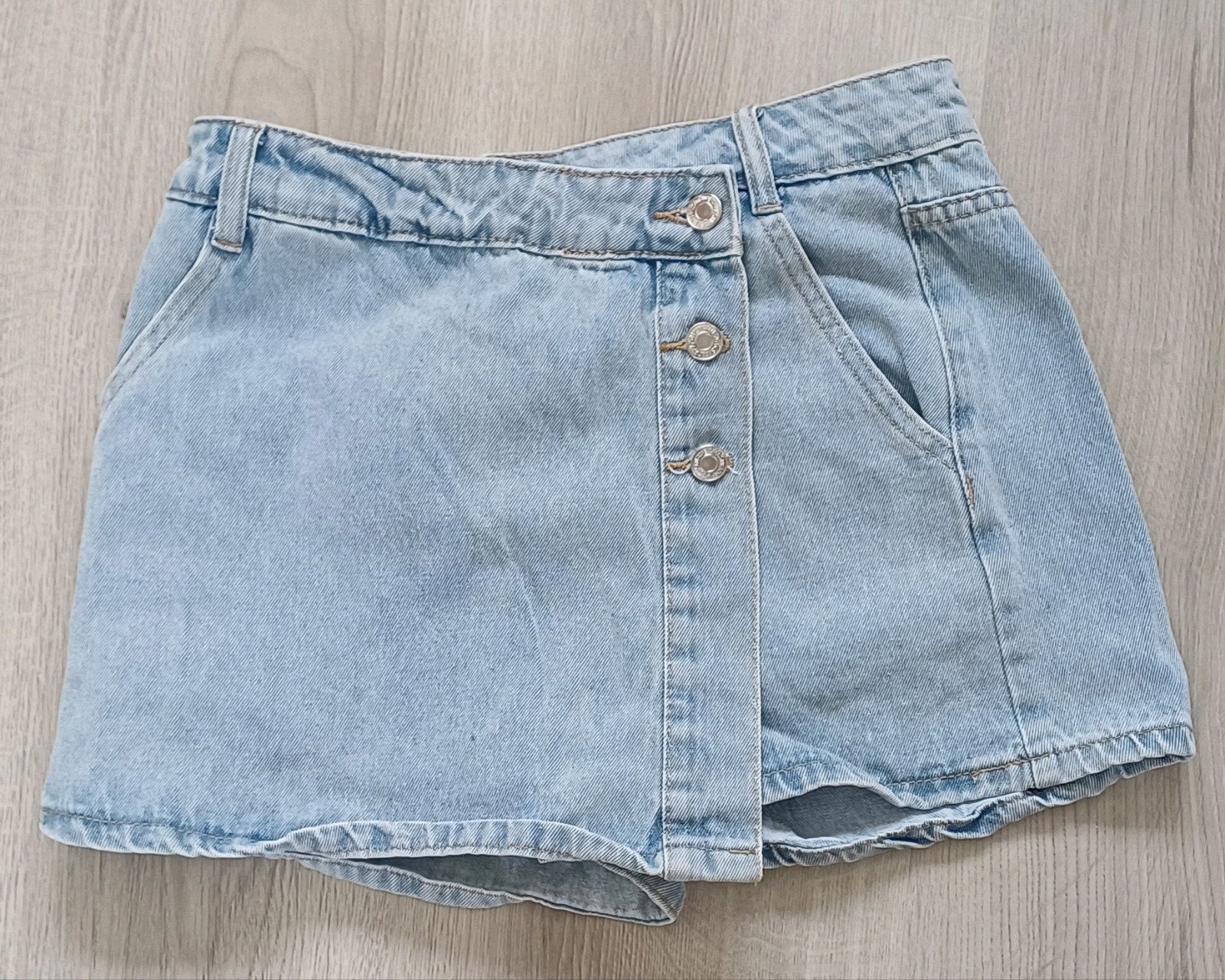 Goede lichtblauwe spijkerrok/short, Shein, maat 36, Blauw, Ophalen of Verzenden, Maat 36 (S), Gedragen