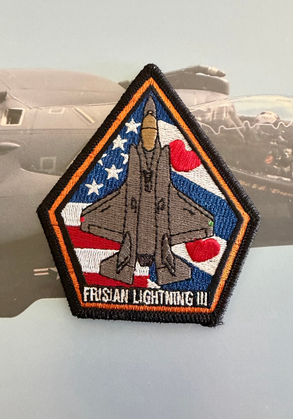 F-35 Frisian Lightning III Patch USA 322 sqn Rnlaf, Verzamelen, Ophalen of Verzenden, Luchtmacht, Nederland, Embleem of Badge