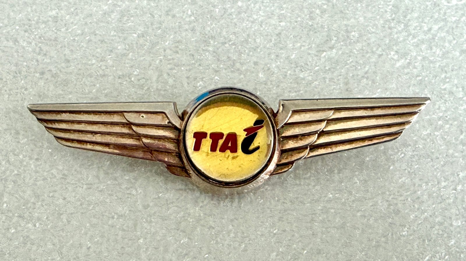 Pilot Wing Trans Travel Aviation (TTA), zeldzaam, Ophalen of Verzenden, Gebruikt, Patch, Badge of Embleem