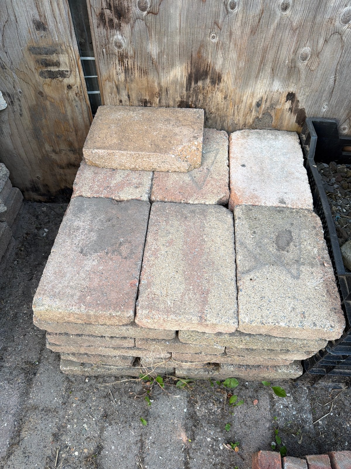 20x30 Authentieke Gele Tegel voor Terras of Border, Tuin en Terras, Ophalen, Gebruikt, Overige materialen, Minder dan 5 m²