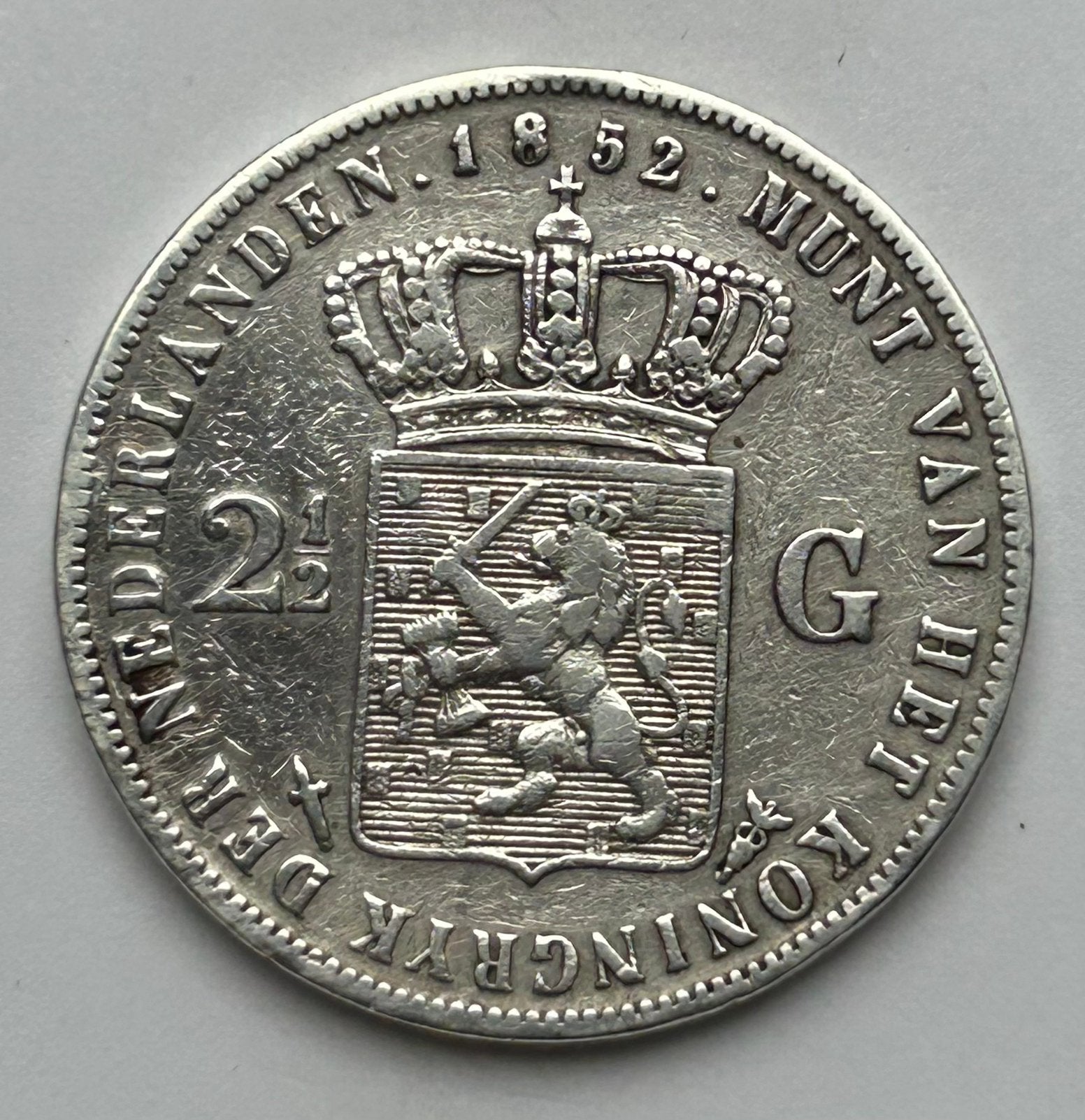 Rijksdaalder 1852, Ophalen of Verzenden, Koning Willem III, 2½ gulden