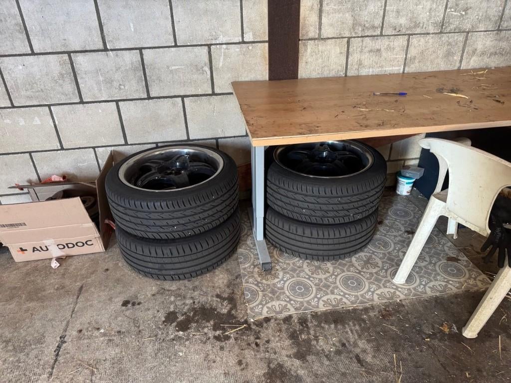 Vlegen met summer banden 18 inch 5x100 / 5x112, Ophalen, 18 inch, Gebruikt, Banden en Velgen