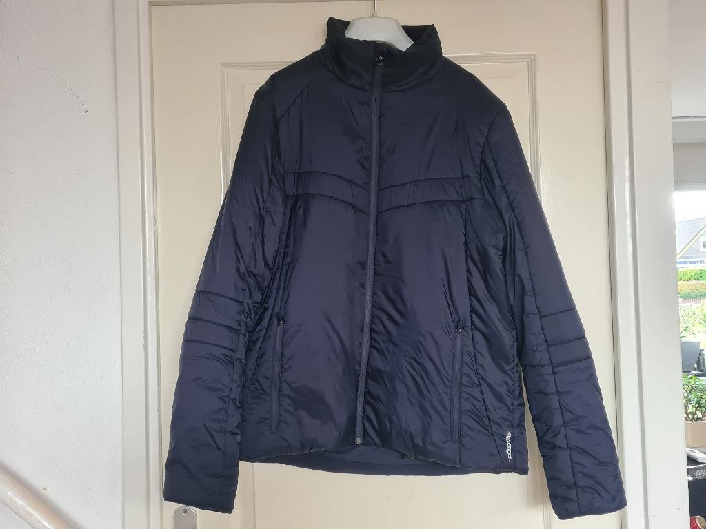 Mooie slazenger jas in blauw maat L oksel tot oksel is 58 cm, Ophalen of Verzenden, Zo goed als nieuw, Maat 42/44 (L), Blauw