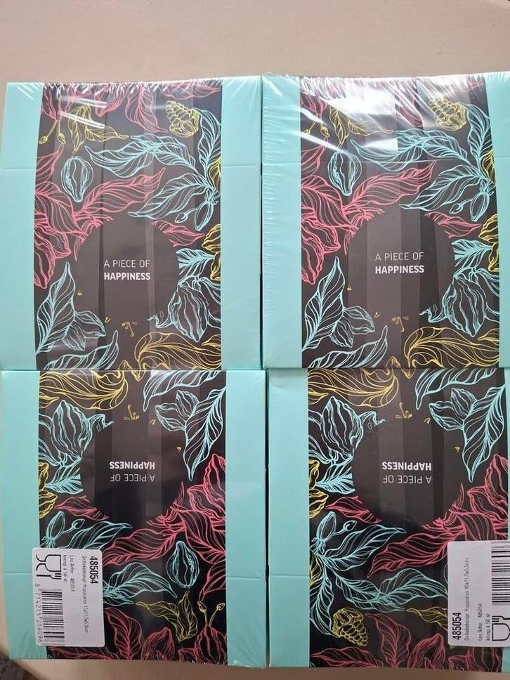 Nieuwe gebaksdoosjes "A piece of happiness" - 50 stuks, Overige typen, Onbekend, Nieuw, Papier/karton