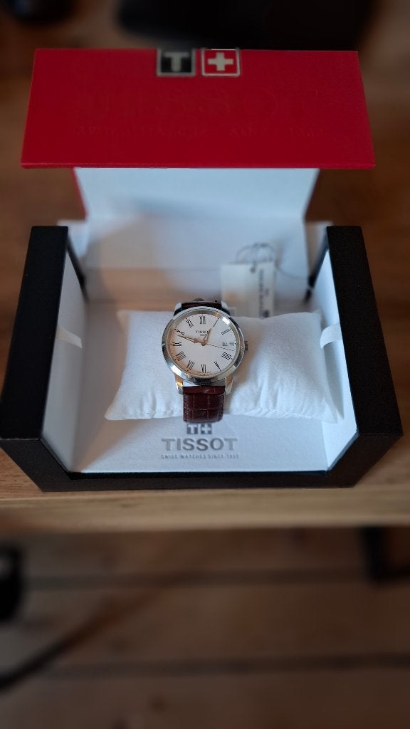 Tissot horloge, Overige merken, Overige materialen, Leer, Polshorloge