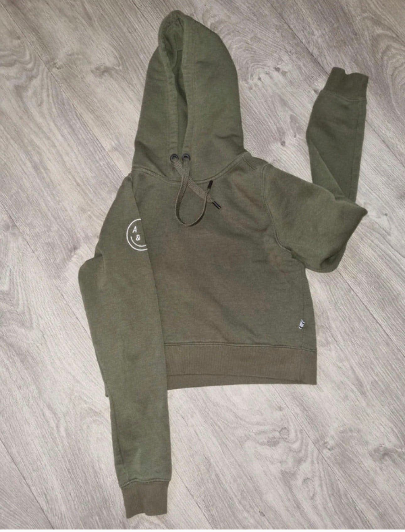 Donkergroene hoodie, Ophalen, Gedragen, Maat 48/50 (M), Groen