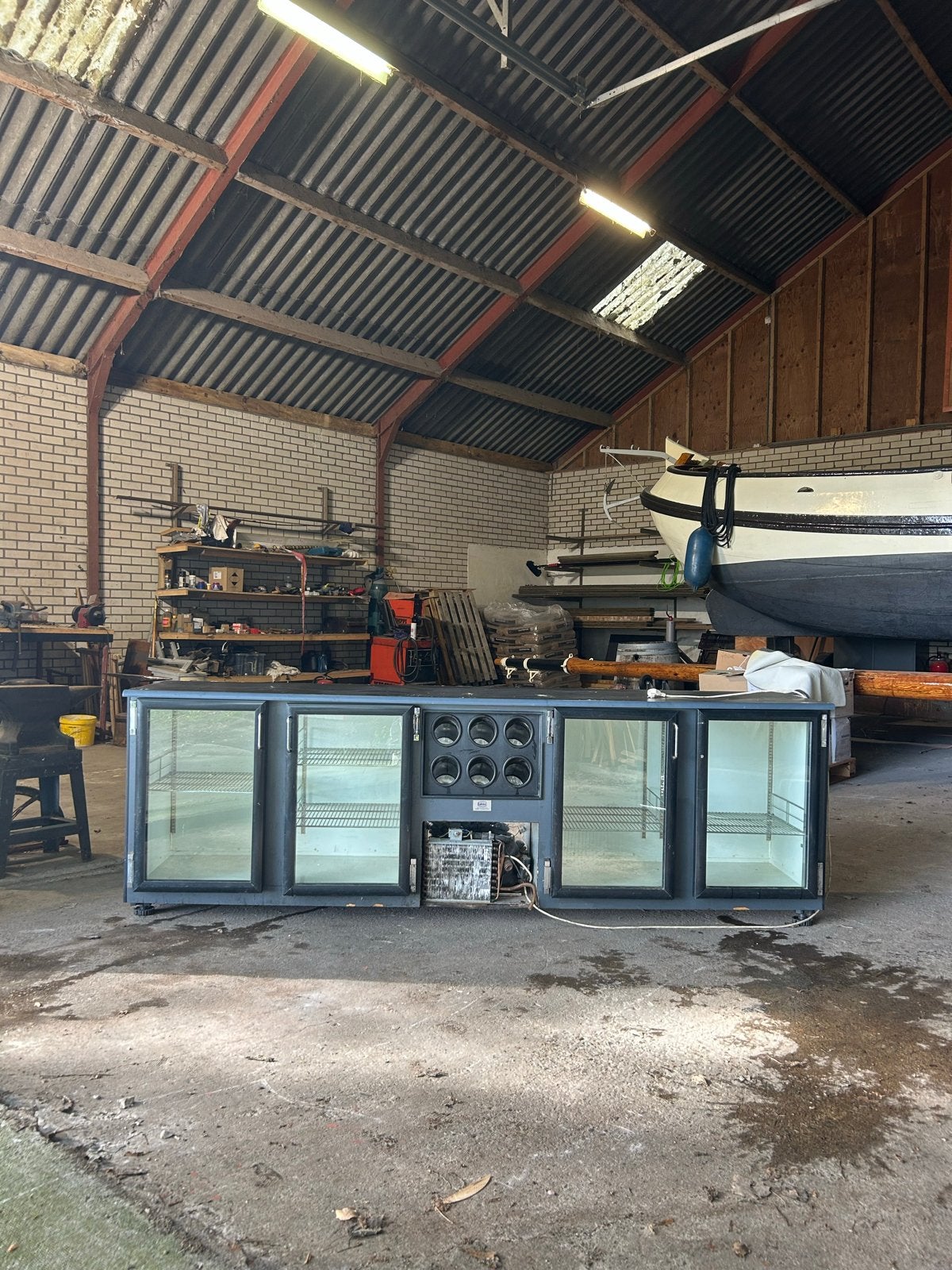 Horeca Koelvitrine / Bar met Glazen Deuren, Ophalen, Gebruikt, Koelen en Vriezen