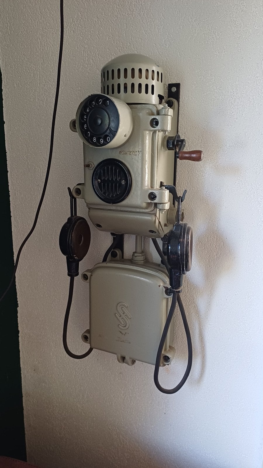 Antieke Siemens & Halske Explosieveilige Mijntelefoon, Telecommunicatie, Ophalen, Niet werkend, Met draaischijf