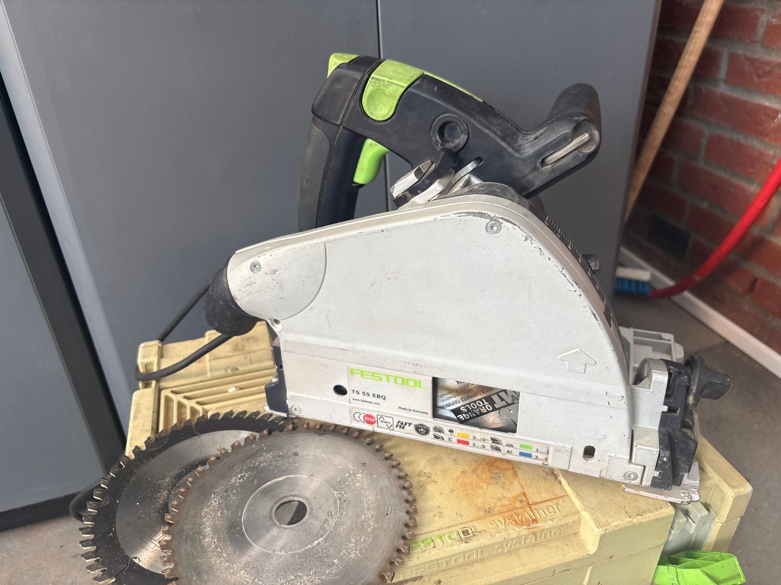 Festool TS 55 REQ invalzaag met zaagbladen, Ophalen, Gebruikt, Invalzaag, 70 mm of meer