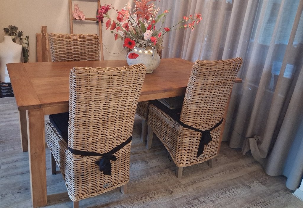 eethoek, Huis en Inrichting, Ophalen, Gebruikt, 100 tot 150 cm, Teakhout