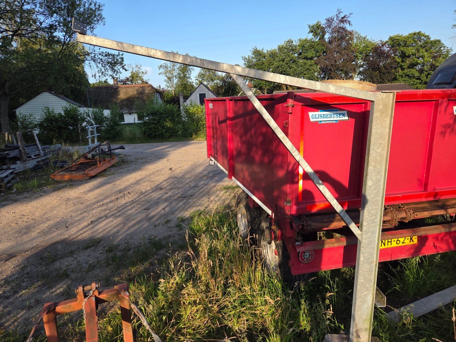 Gegalvaniseerde frame  met betonvoet, Ophalen
